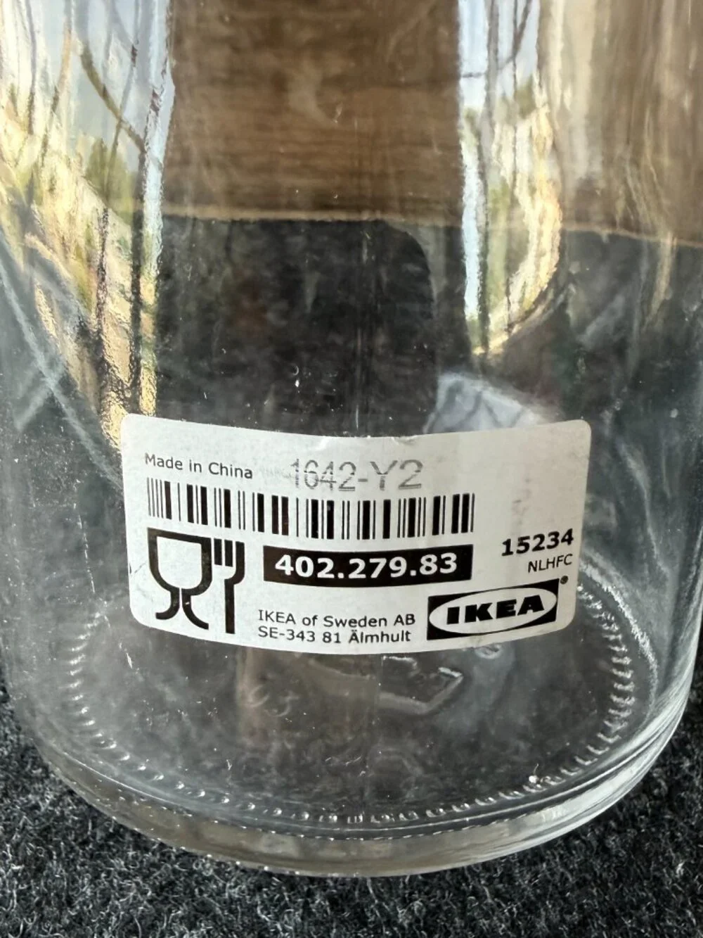 NWT IKEA KORKEN Glass Bottle Set 17oz & 34oz